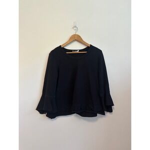 Wilt Bell Sleeve Black Sweatshirt | Size Medium